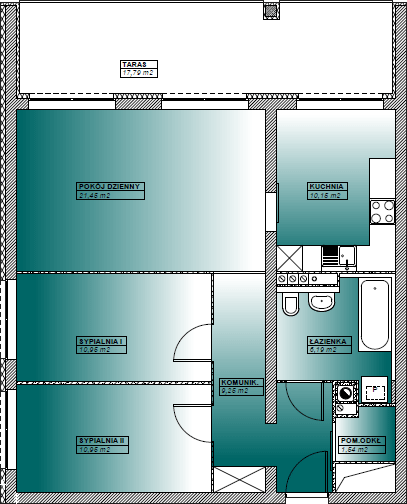 Plan apartamentu typ 1