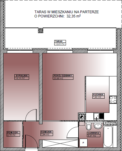 Plan apartamentu typ 3