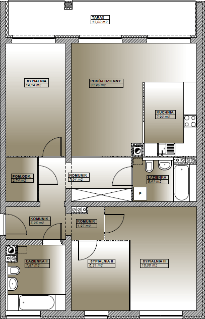 Plan apartamentu typ 6